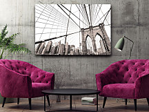 Obraz na stenu Visutý Brooklynský most, bridge new york usa east river manhattan